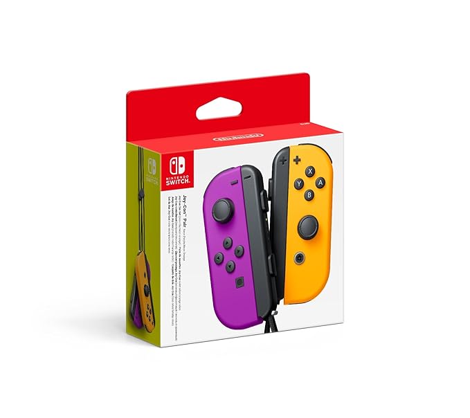 Nintendo Switch Joy Con Neon Purple Neon Orange