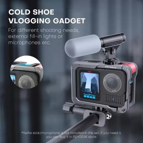 GoPro Aluminum Metal Cage for Vlogging and Protection of Hero 13 / 12 / 11 / 10 / 9