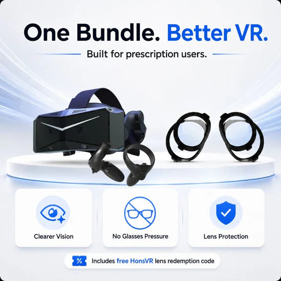 Pimax Crystal Light + Free HonsVR Prescription Lenses Bundle