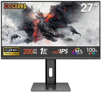 EpicArma EA-G27I-BK Gaming 27 Display Monitor
