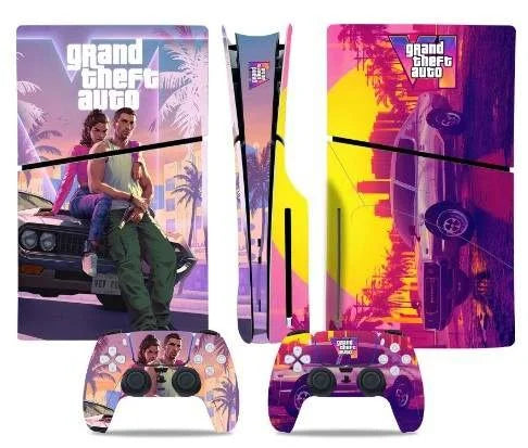 GTA VI (Grand Theft Auto 6) Vinyl sticker for PS5 Slim model
