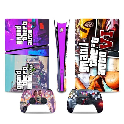 GTA VI (Grand Theft Auto 6) Vinyl sticker for PS5 Slim model Style 2