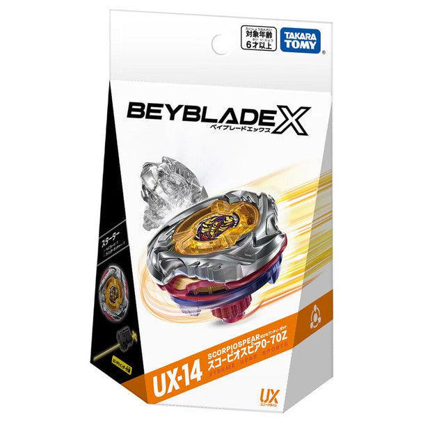 TAKARA TOMY Scorpio Spear 0-70Z Beyblade X Starter UX-14