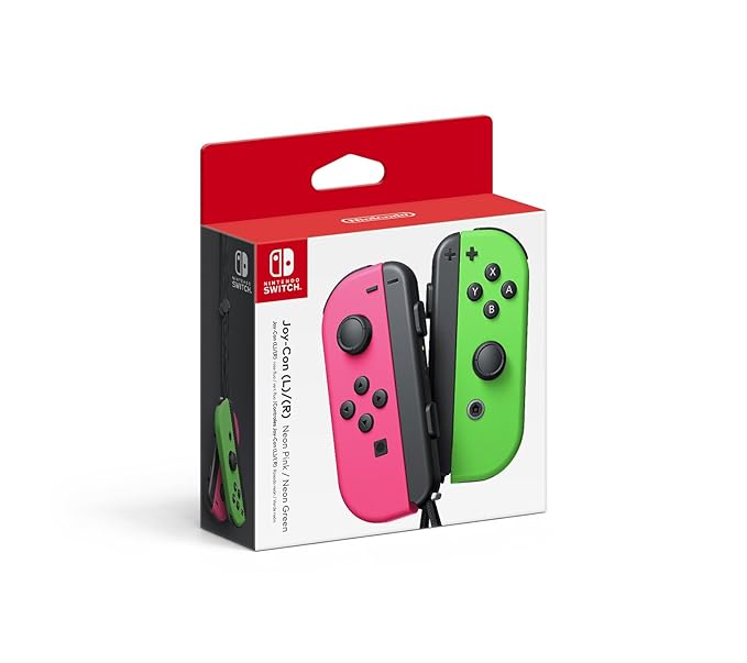 Nintendo Switch Joy Con Neon Pink Neon Green