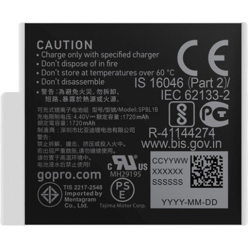 GoPro Enduro Powerful Rechargeable Li-Ion Battery for Hero 12, Hero 11, Hero10 & Hero9