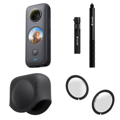 Insta360 One X2 Standard Bundle Kit – Camera, Lens Guards, Lens Cap & Bullet Time Accessory Kit