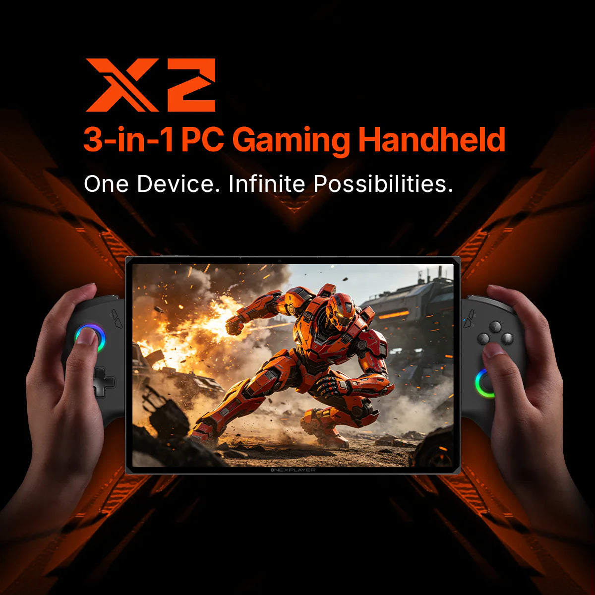 ONEXPLAYER X2 – 10.95" 3-in-1 Al Gaming Handheld (X2 Intel Arc G3 E - 48GB+1TB)