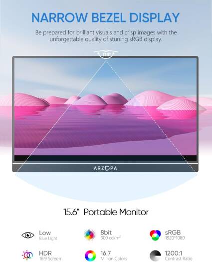ARZOPA A1 Type-C Portable 16 Monitor