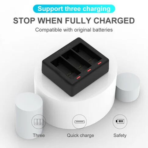 Gopro Charger (3 Channel Fast Battery Charger) for Hero 11, Hero 10 & Hero 9 (Generic)