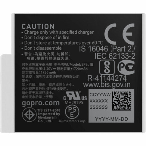 GoPro Rechargeable Battery Enduro for Hero 12 11 Hero 10 & Hero 9