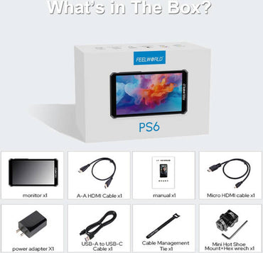 FEELWORLD PS6 Camera  5.5 OLED Vertical Monitor Display