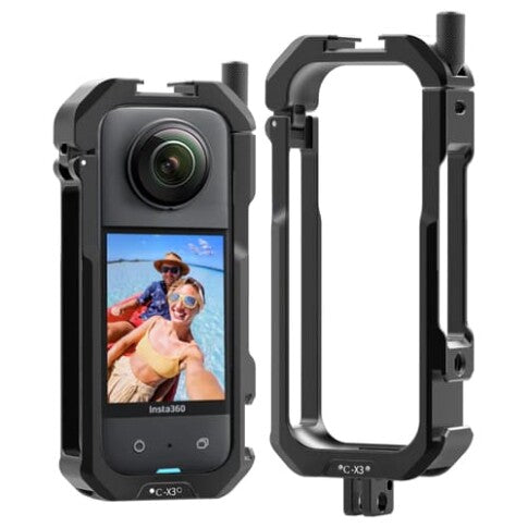 Insta360 X3 Cage with Frame, Vlogging Accessory, Lightweight Metal Expansion Camera Rig, C-X3