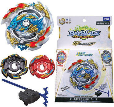TAKARA TOMY Ace Dragon .St.Ch Beyblade Burst GT Starter w/ Launcher + Rock & Dragon Layers B-133