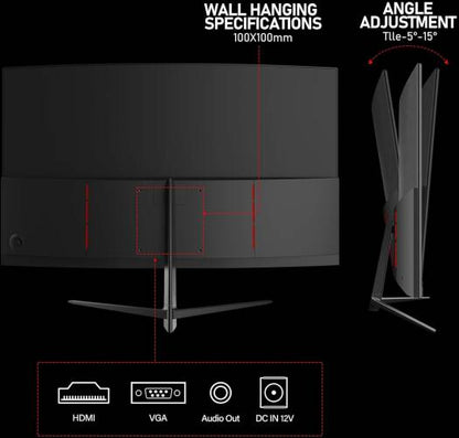 Gawfolk GF270H Curved 27  Gaming Monitor
