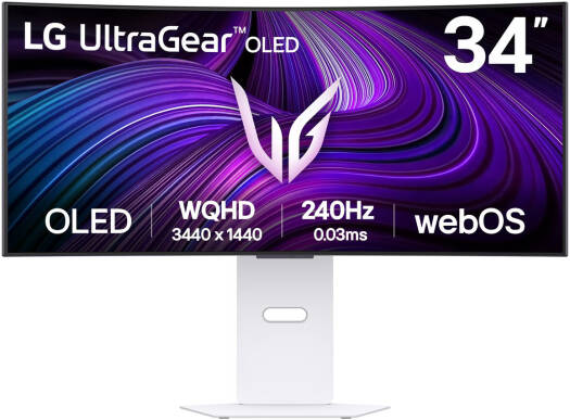 LG 34GX90SA-W.AMA UltraGear OLED GX9s  34 WQHD OLED Display Curved Gaming Monitor