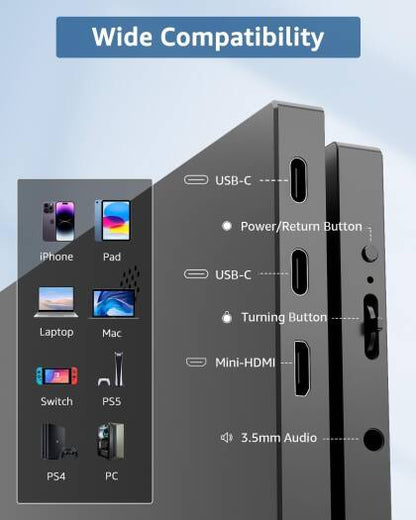 YODOIT Portable 15.6 Display Monitor