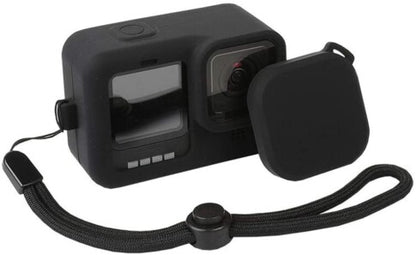 Safety Protection Kit, Tempered Glass + Lanyard + Sleeve + Cap Compatible with Gopro Hero12 / Hero 11 / Hero 10 / Hero 9