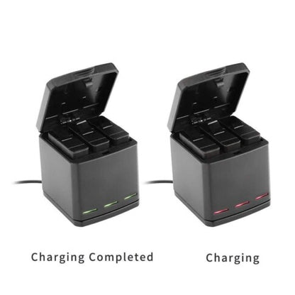 Gopro Charger for Hero 12 /11 / 10 / 9 – 3 Channel Super FAST, Battery Charger with USB Cable & Type C Interface