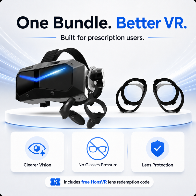 Pimax Crystal Super + Free VR Prescription Lenses Bundle