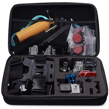 Gopro Carry Case Storage Large for Hero 13/11/12 – Hard Case, Black, Double Zip, Semi-waterproof & Shockproof