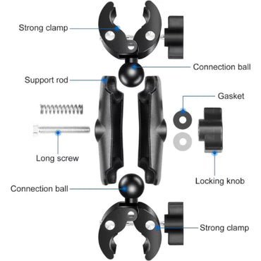 DJI Super Clamp Dual Camera Mount with Magic Arm & Ball Head Adapter