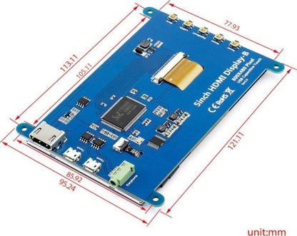 Elecrow 8595698868 for Raspberry Pi 4 Touch Screen 5 Inch Monitor