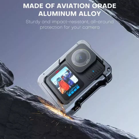 GoPro Aluminum Metal Cage for Vlogging and Protection of Hero 13 / 12 / 11 / 10 / 9