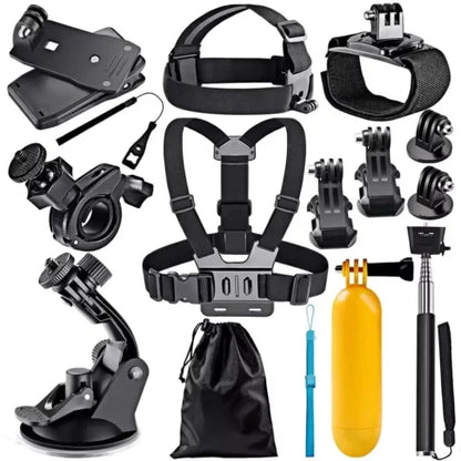 Gopro Hero 12 Travel Bundle Kit (Carry Case + 15 in 1 Accessories Kit + Memory Card)