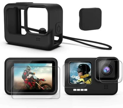 Gopro hero 12 Pro Bundle Kit, (Carry Case + Monopod + Memory Card + Safety Protection Kit)