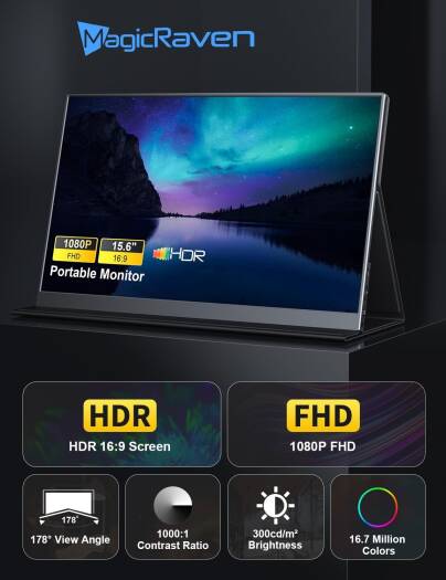 MagicRaven MGPM-161002 Portable 15.6  Display Monitor