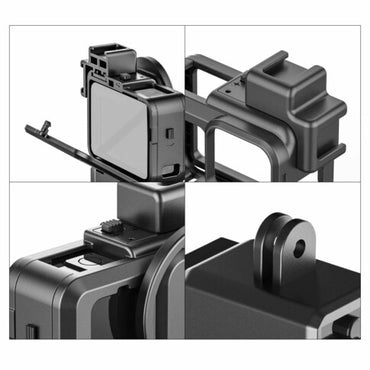 Gopro YT-G9 Vlogging Case with Dual Cold Shoe Mount Compatible with gopro Hero 12/11/10/9 Black Action Camera Accessories