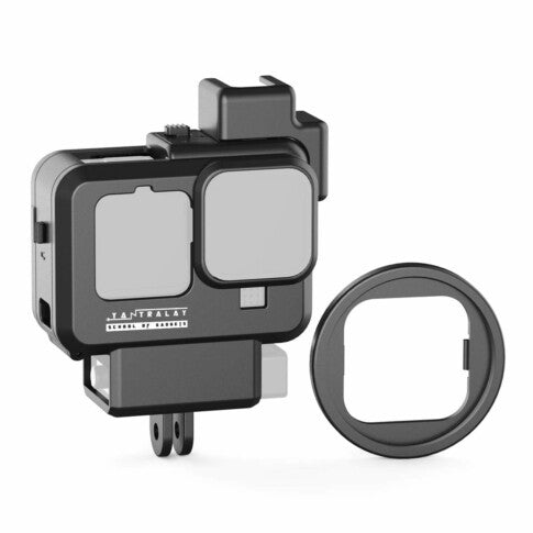 Gopro YT-G9 Vlogging Case with Dual Cold Shoe Mount Compatible with gopro Hero 12/11/10/9 Black Action Camera Accessories