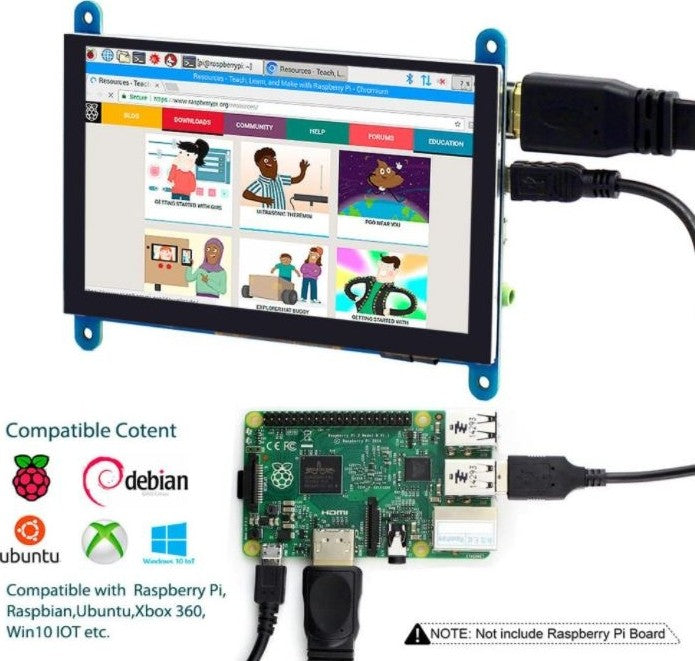 Elecrow 8595698868 for Raspberry Pi 4 Touch Screen 5 Inch Monitor