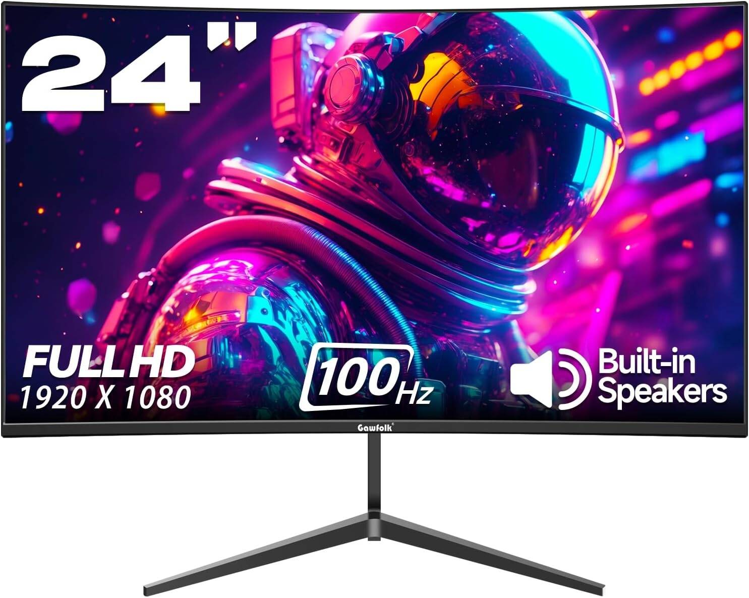 Gawfolk GF240I Curved  24 Display Monitor
