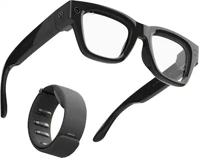 Meta Ray Ban Display & Neural Band AI Glasses With In Lens Display Shiny Frame Standard Band