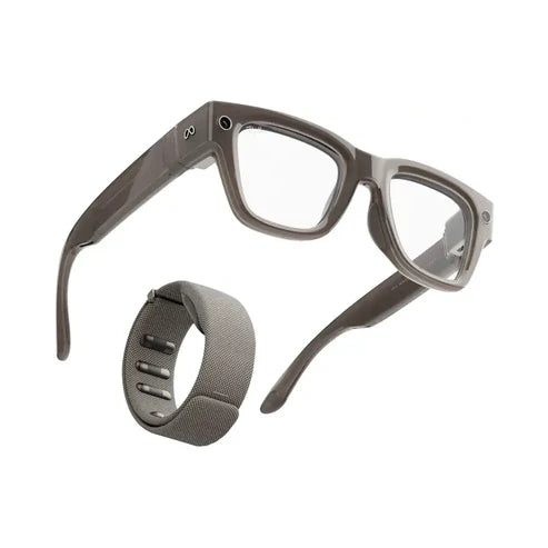 Meta Ray Ban Display & Neural Band AI Glasses With In Lens Display Shiny Frame Standard Band Size 3 Sand