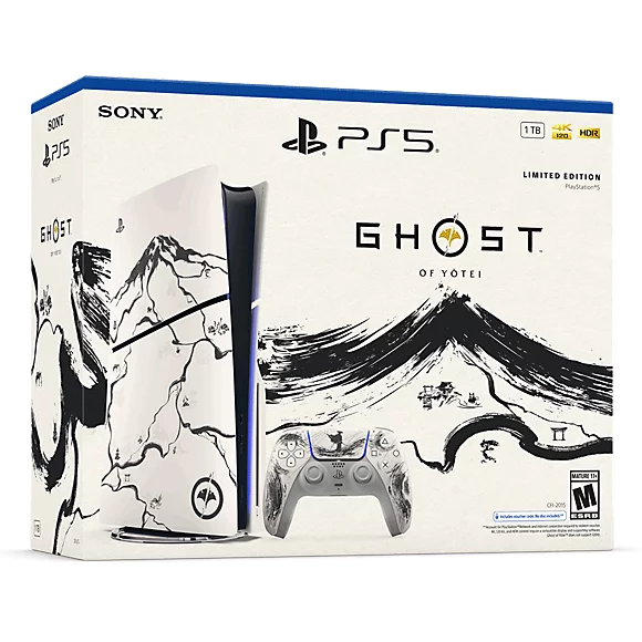 PlayStation 5 Ghost of Yotei Black Limited Edition Disc Console Bundle