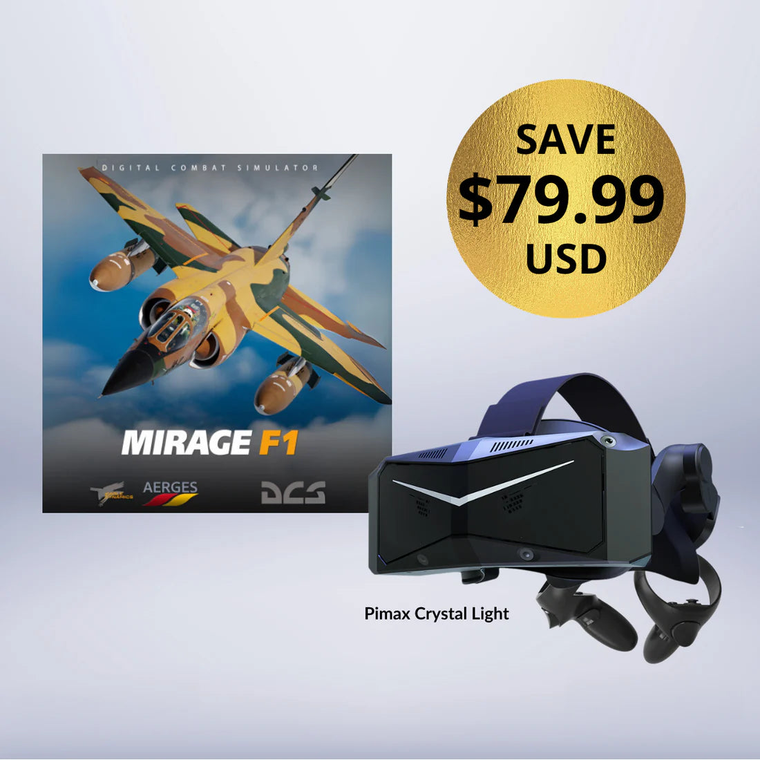 Pimax Crystal Light + Free Mirage F1 Addons Bundle